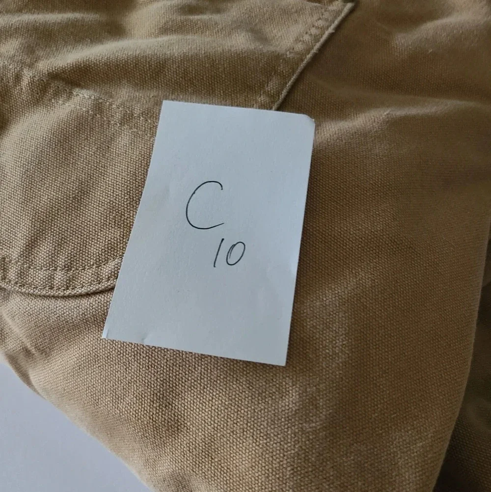 Carhartt Vintage tan Utility work pants quilted lined canvas sz.46×32
